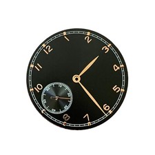Black Gold 37mm Watch Dial With Hands For ETA 6497 ST3600 Watch Movement B
