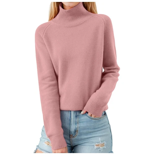 Damen Pullover Langarm Freizeit Rollkragenpullover - Bild 5 von 38