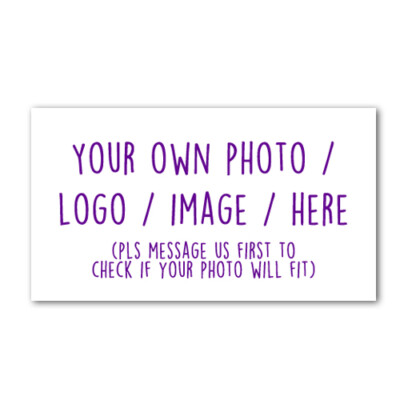 PERSONALISIERT Ihr eigenes individuelles Foto Logo Bild Rechteck Aufkleber Etiketten