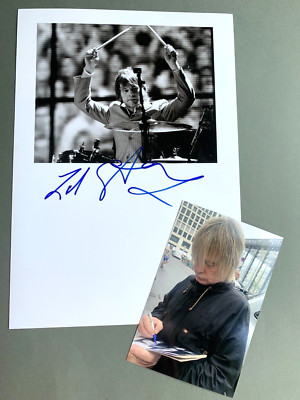ZAK STARKEY 'THE WHO/RINGO STARR'  In-person  signed Foto 20x30 Autogramm + Foto