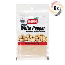 6x Bags Badia Ground White Pepper Pimienta Bianca Molida | .5oz | Gluten Free!