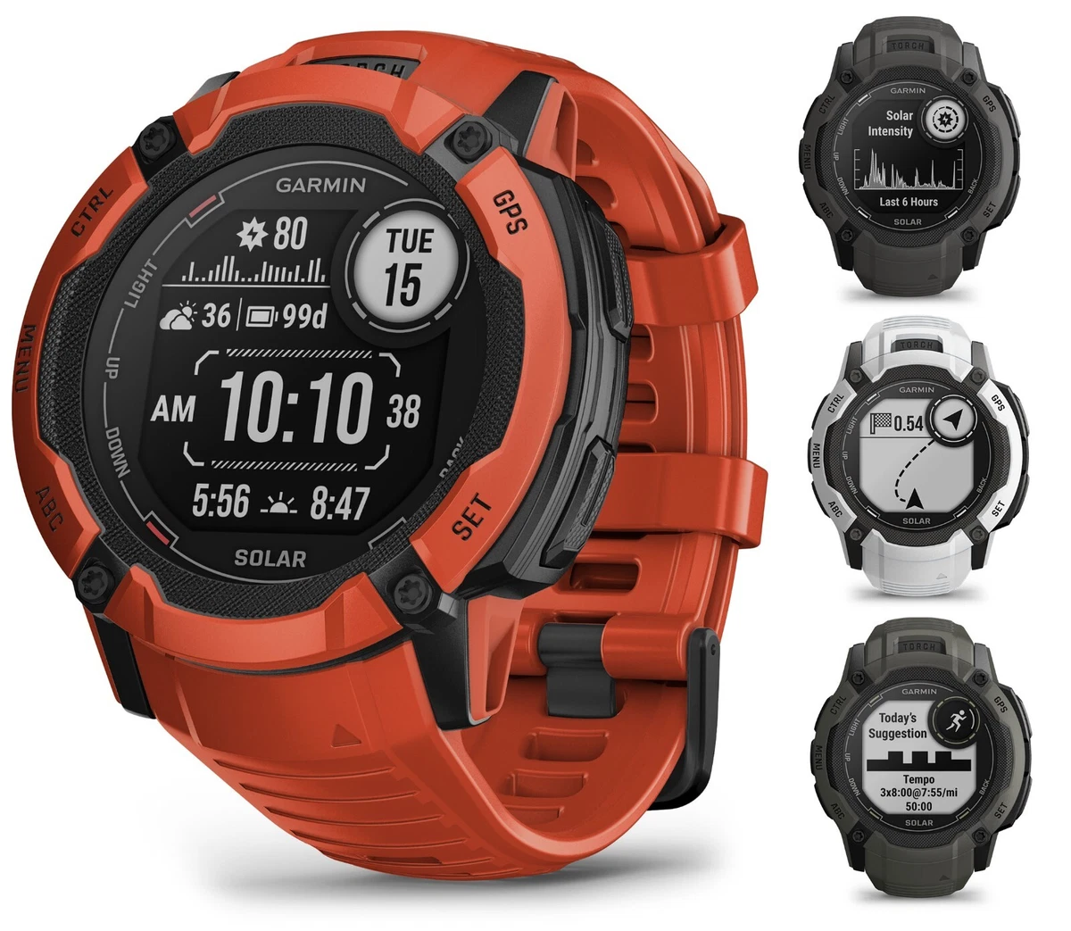 Garmin Instinct 2x Solar - Flame Red