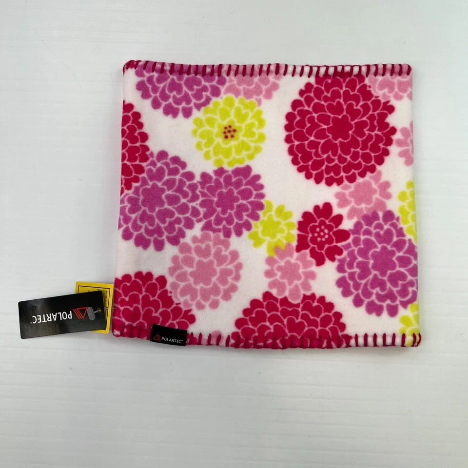 Lands End Bufanda Niña Floral Multicolor 9x9.5 Polaina Nieve Invierno Fiesta Núcleo Ne Foto 3 de 4
