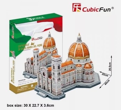 3D Puzzle Cubic Fun Cathedral of Saint Mary Of The Flower in Florence 123 Pieces