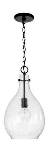 HomePlace Lighting 349011MB Brentwood Transitional Rustic Hand-Blown Seeded G... - Picture 1 of 4