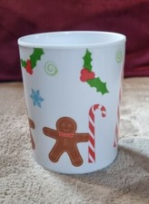 Christmas Themed Kids Childs Plastic Tumbler Glass Gingerbread Men