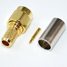 SMA male plug crimp for RG58 RG142 RG400 RFC195 cable RF Coax connector adapter