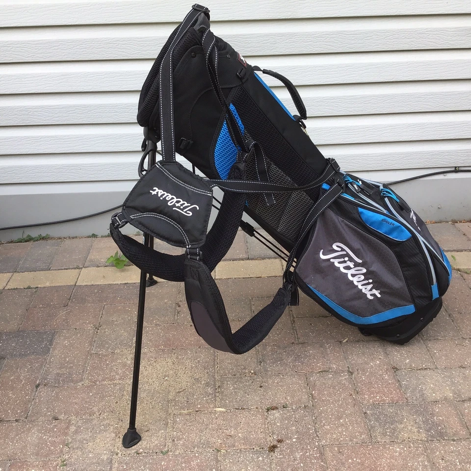 Bolsa de golf Titleist acolchada correa para el hombro carro de transporte 3 vías bolsillos soporte 35" de alto Foto 4 de 4
