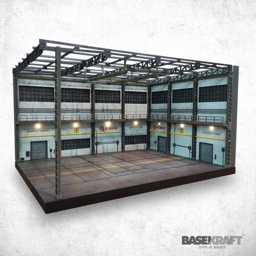 BaseKraft 1/72 Aircraft Display Diorama NATO Hangar Base with Led Lights