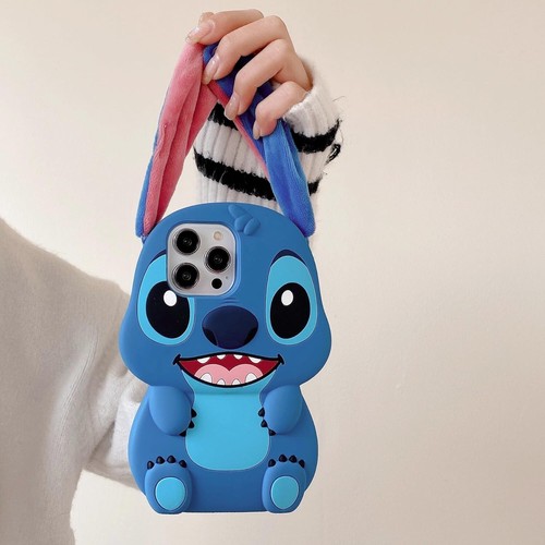 for iPhone 15 Pro Max Lilo Stitch Case,3D Cartoon Cute Women Girls Kids Soft Sil - Picture 5 of 9