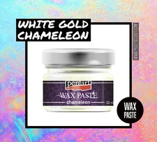 White Gold | Chameleon Wax Paste  | Pentart  Metallic Iridescent Gilding Wax