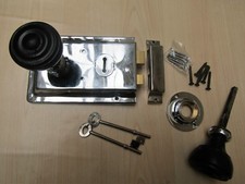 TRADITIONAL CLASSIC RETRO VINTAGE OLD ENGLISH RIM DOOR LOCK KNOB HANDLES SET