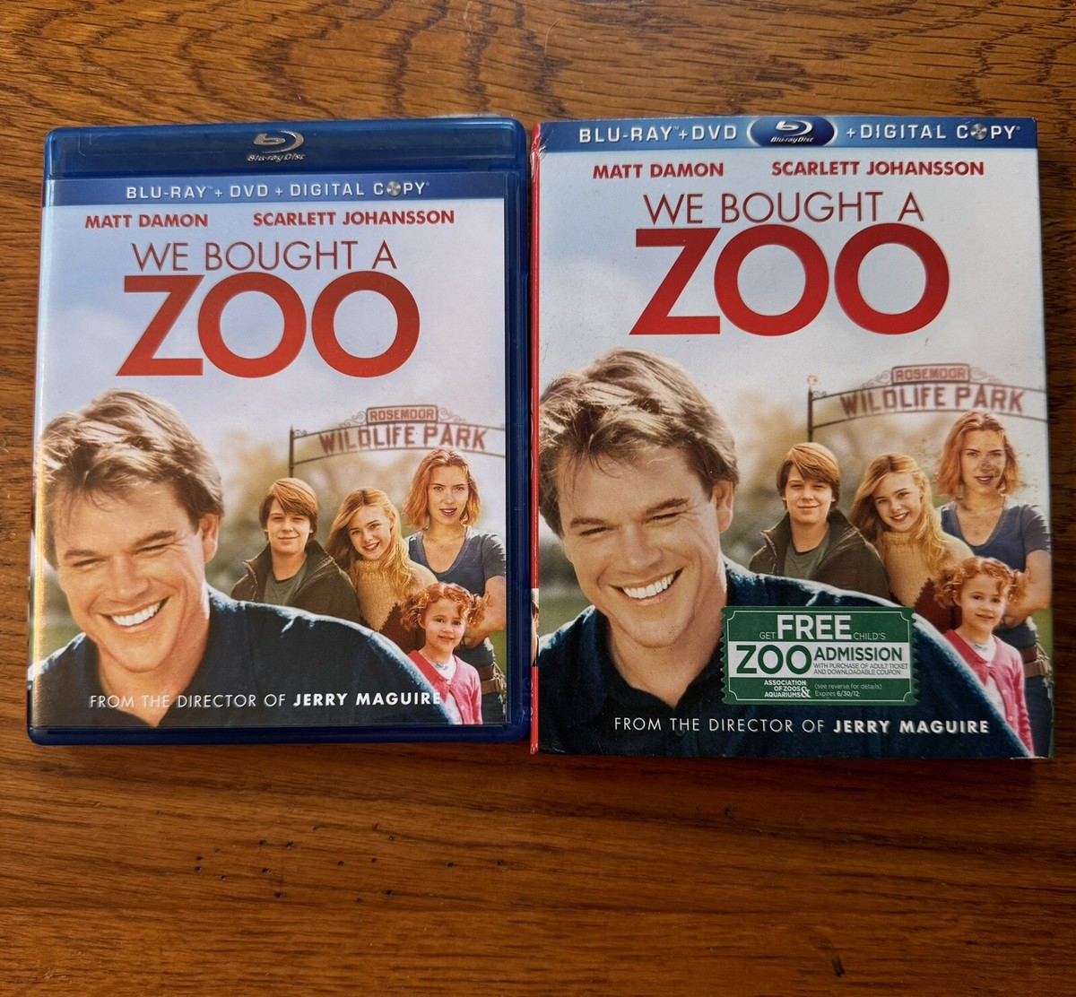 We Bought a Zoo (Blu-ray/DVD, 2012, 2-Disc Set, Includes Digital