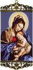 Madonna and Child Canvas Wall Tapestry Religious Banner for Home Decor 8 In