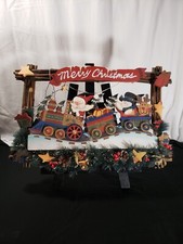 Santa Merry Christmas Door Wall Window Sign Wood Vintage Rustic