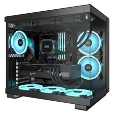 PCCOOLER C3T500 ARGB BK CPS PC Case, Dual-Chamber Mid-Tower ATX Case, Desktop