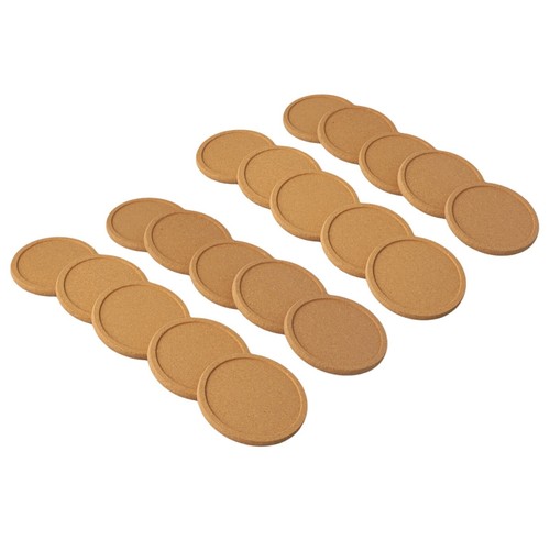 Natural Cork Round Drink Coasters Essential Table Accessories for Any Setting - Picture 13 of 48