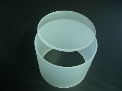 PLEXIGLAS Rohr Acrylglas Frosted Satiniert L150cm Milchig Deckel FDC FL24+b