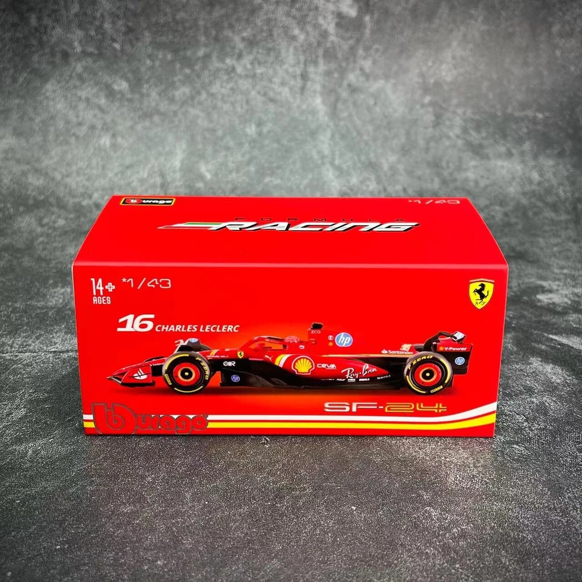 Bburago 1/43 Scuderia Ferrari HP F1 Team SF-24 GP 2024 #16 Bburago 1/43 Scuderia Ferrari HP F1 Team SF-24 GP 2024 #16
