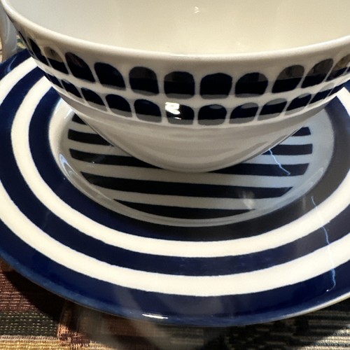 LENOX KATE SPADE 3pc CHARLOTTE STREET NORTH NAVY/WHITE SET BNIB $80 - Picture 7 of 11