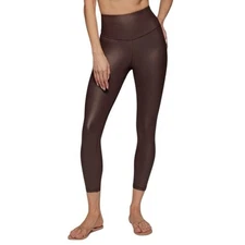 MICHI Women’s Instinct Gloss Legging in Dark Oak Brown Made in Canada Size XS