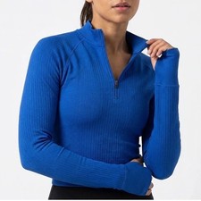 DSG Momentum Seamless 1/4 Zip Pullover Womens S Team Royal Blue