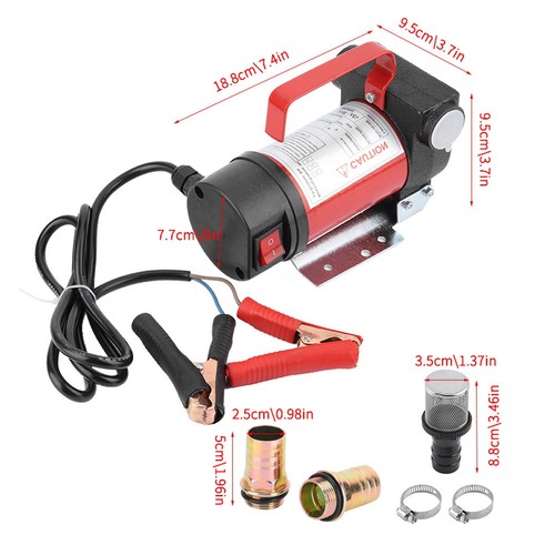 12V DC Electric Diesel Kerosene Portable Transfer Pump Heavy Duty Vehicle Truck - Picture 2 of 7