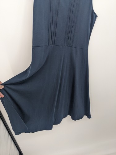 Fair Indigo Dress Womens Medium Blue Organic Pima Cotton Sleeveless Tank Casual - Picture 4 of 10