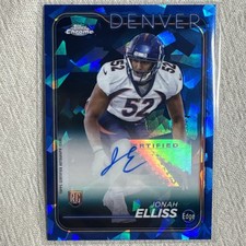 2024 Topps Chrome Rookie Blue Refractor  Denver Auto Jonah Elliss