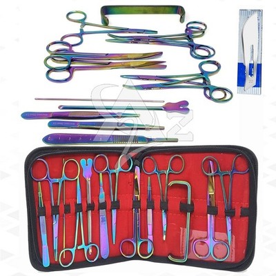 24Pcs Lab Dissection Kit Surgery Anatomy, Biology, Veterinary Set, German Grade