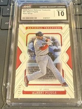 2025 PANINI NATIONAL TREASURES- ALBERT PUJOLS SILVER HOLO /49 CGC 10 POP 1 SP