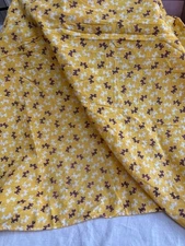 vintage fabric feed sack made into 34 in square tablecloth SCOTTIE SCOTTY yellow