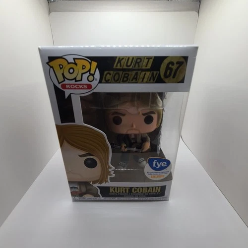 Funko Pop Rocks Kurt Cobain #67 FYE Exclusive Vinyl Figure With PROTECTOR