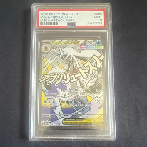 Pokémon TCG Me: Ascended Heroes Mega Froslass Ex 265/217 PSA 9 Holo MAR