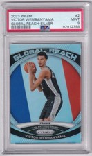 VICTOR WEMBANYAMA 2023/24 PANINI PRIZM GLOBAL REACH PRIZM ROOKIE #2 PSA 9 MINT