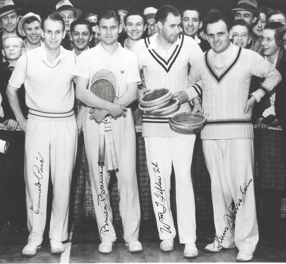 1930s 8 x 10” BW Photograph of 4 Tennis Players – Bill Tilden, Bruce Barnes + - Image 2 of 2