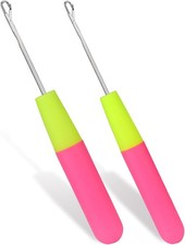 Gripped Latch Hook Set: Dual Size Crochet Needs for Seamless Crafting Experience