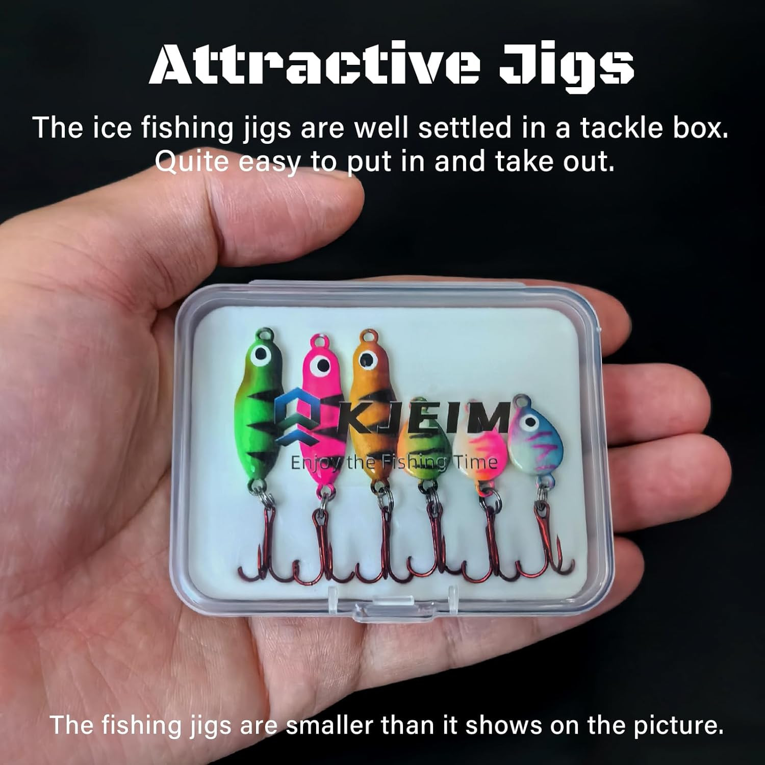 Ice Fishing Jigs Luminous Ice Fishing Lures Glowing Jig Gear Winter Fishing J... - Image 4
