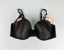 NWT Blissful Benefits By Warners Underarm Smoothing Black Underwire Bra Size 36C