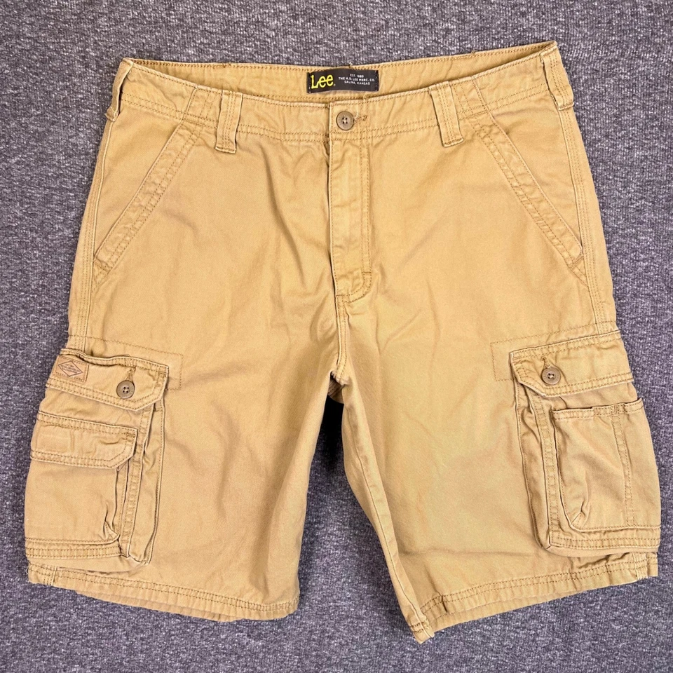 Pantalones Cortos Lee Cargo Para Hombres 34 Tostado Caqui Senderismo Caminar Exterior Bolsillos Utilidad Se Ajusta 33x11 Foto 4 de 4