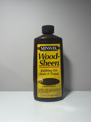 Minwax Wood-Sheen Rubbing Stain & Finish Colonial Walnut Water Based USED 65%