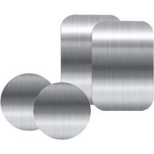Adhesive Thin Metal Plates Compatible with Magnetic Mounts 4 Piece 2 Rectangle 2