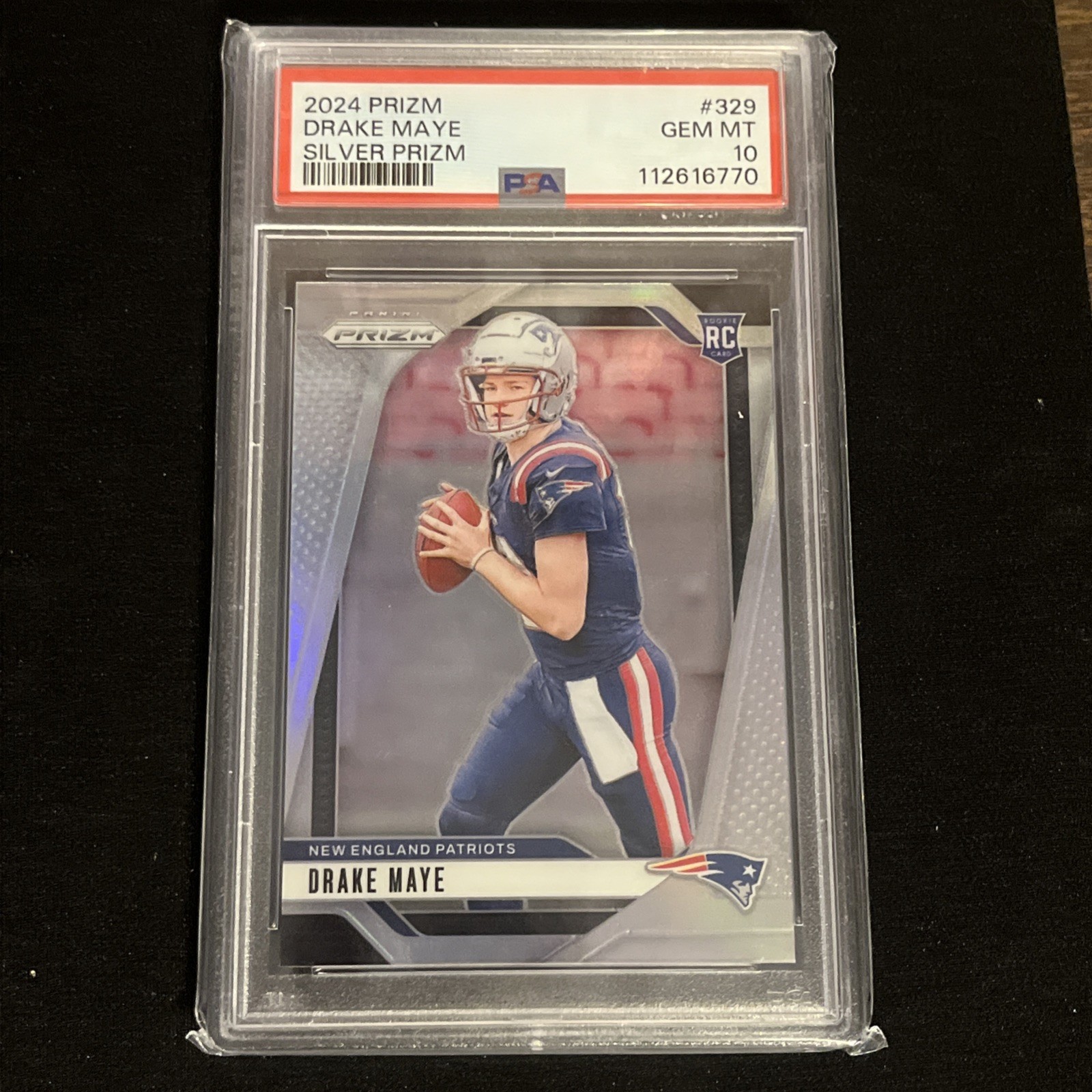 🔥2024 Panini Prizm - Rookies Drake Maye #329 Silver Prizm (RC) PSA 10🔥