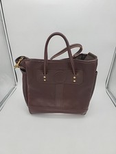 Vintage USA Made Duluth Pack Smooth Brown Sportsman Leather Tote Messenger Used