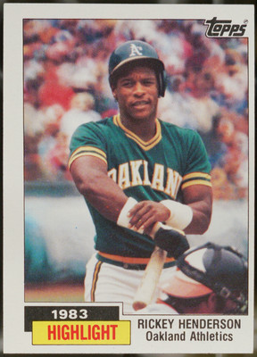 1984 Topps Baseball Rickey Henderson #2 EX