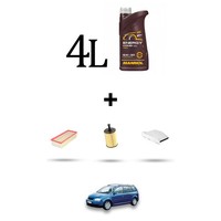 Hoffcar Wartungskit 3 Filter Und 4L ÖL FüR Vw Touran (1T) 1.9 Tdi 77KW Ab 200