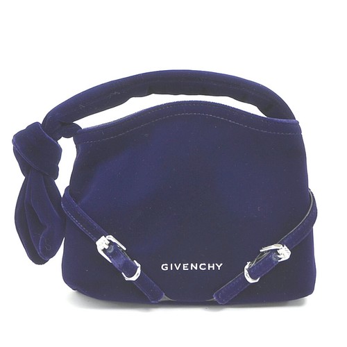 Givenchy Handbag Nano Voieux Velvet Navy Used From Japan