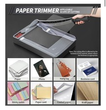 JIELISI Guillotine Paper Cutter Cutting Performance up to 12 Sheets,12 Inch Cut