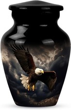 Black Eagle Fly Urns for Human Ashes Adult Male - Small Keepsake Urn for Human A