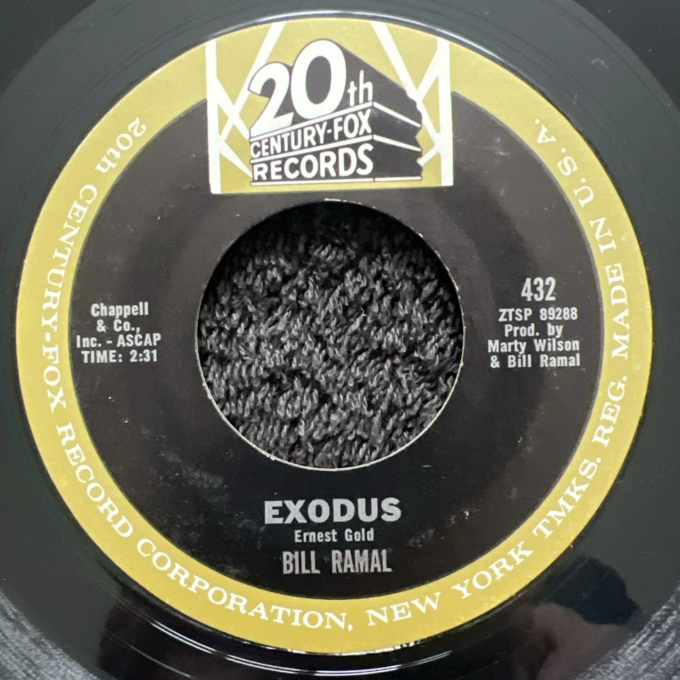 Bill Ramal – (Theme From) Dr. No / Exodus 7'' Vinyl USA CLEANED/TESTED EX VIDEO - Image 3 of 4